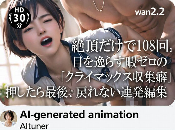 【エロ漫画】【30分HD】 絶頂だけで108回。目を逸らす暇ゼロの「クライマックス収集癖」──押したら最後、戻れない連発編集