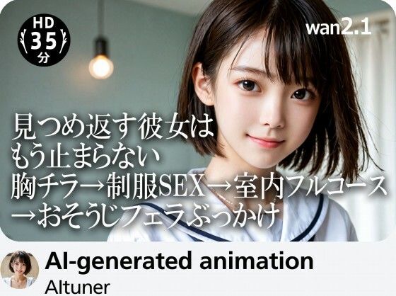 【エロ漫画】【35分HD】見つめ返す彼女はもう止まらない──胸チラ→制服SEX→室内フルコース→おそうじフェラぶっかけ