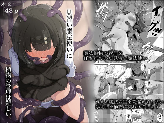 【エロ漫画】見習い魔法使いに植物の管理は難しい