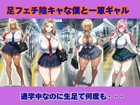 【エロ漫画】足フェチ陰キャな僕と一軍ギャル、通学中なのに生足で何度も‥
