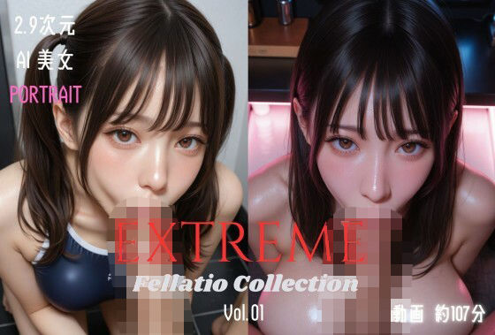 【エロ漫画】2.9次元AI美女 PORTRAIT EXTREME Fellatio Collection VOL.01 AI SEX 動画集