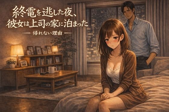 【エロ漫画】終電を逃した夜、彼女は上司の家に泊まった ―帰れない理由―